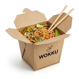 Döner Box ve Noodle Kutusu — kraft açık kapak