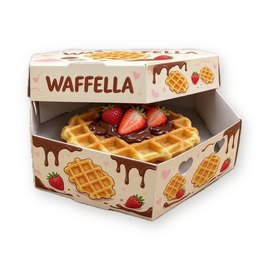 Waffle Kutusu — açık kapak
